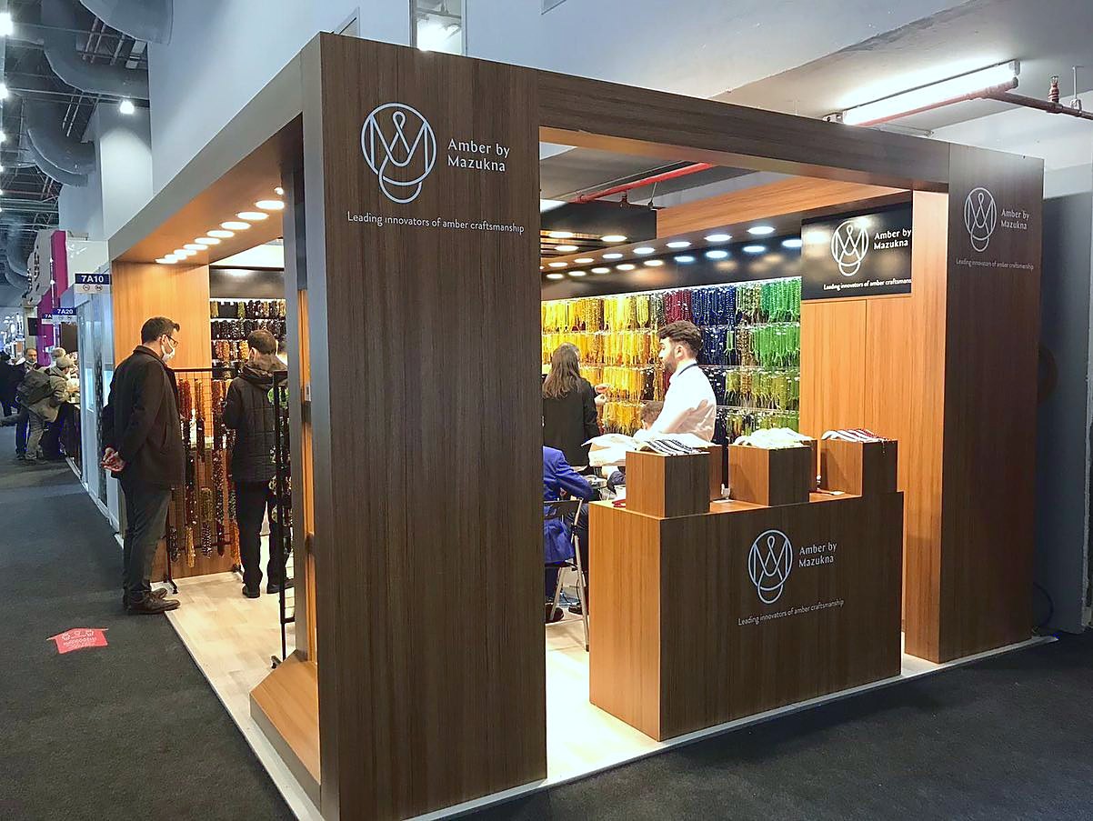 Amber by Mazukna Messestand auf der Istanbul Jewelry Show 2022, Perspektive 2