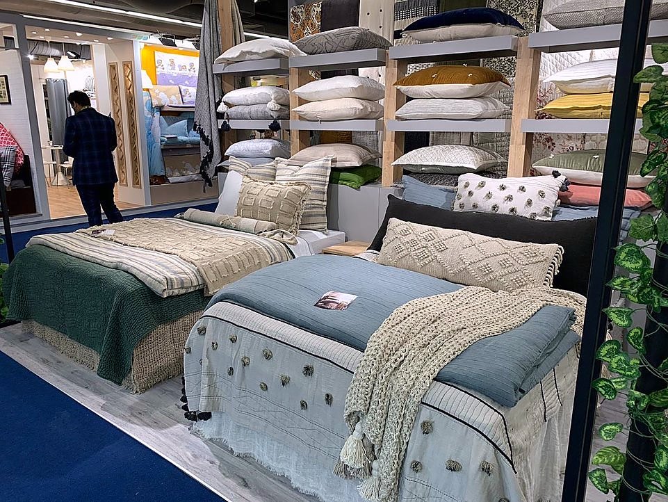 Cottage Impex Messestand auf der Heimtextil 2020, Perspektive 2