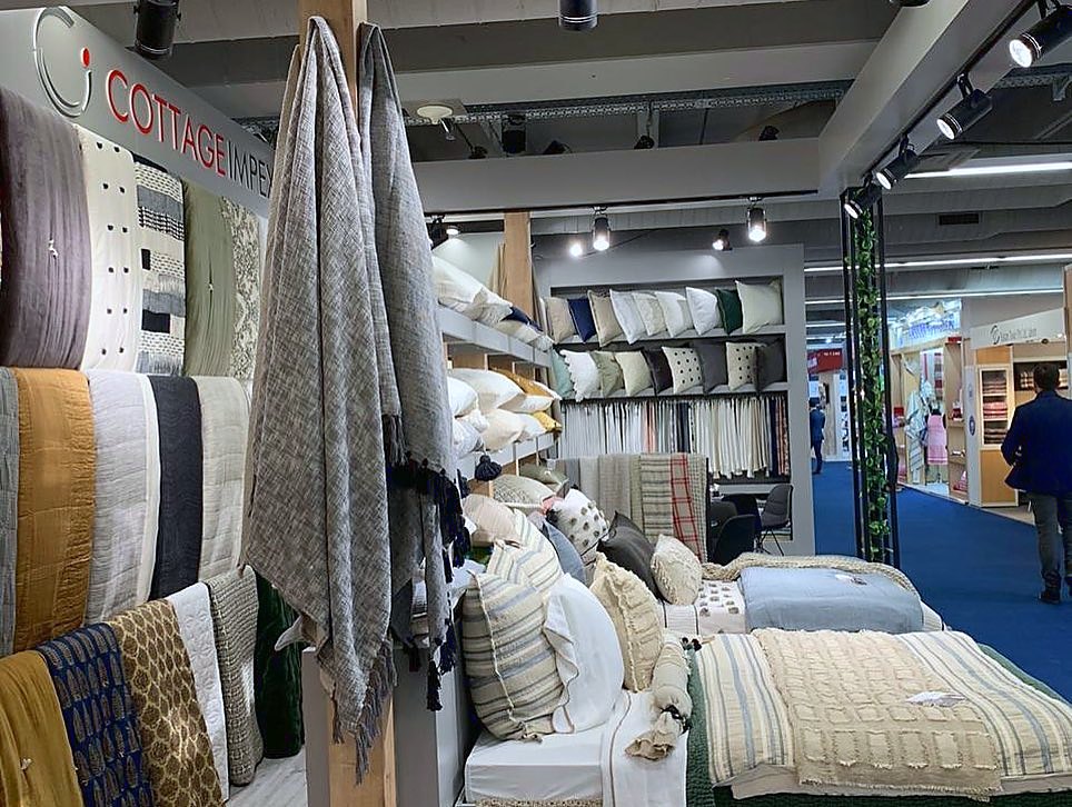 Cottage Impex Messestand auf der Heimtextil 2020, Perspektive 3