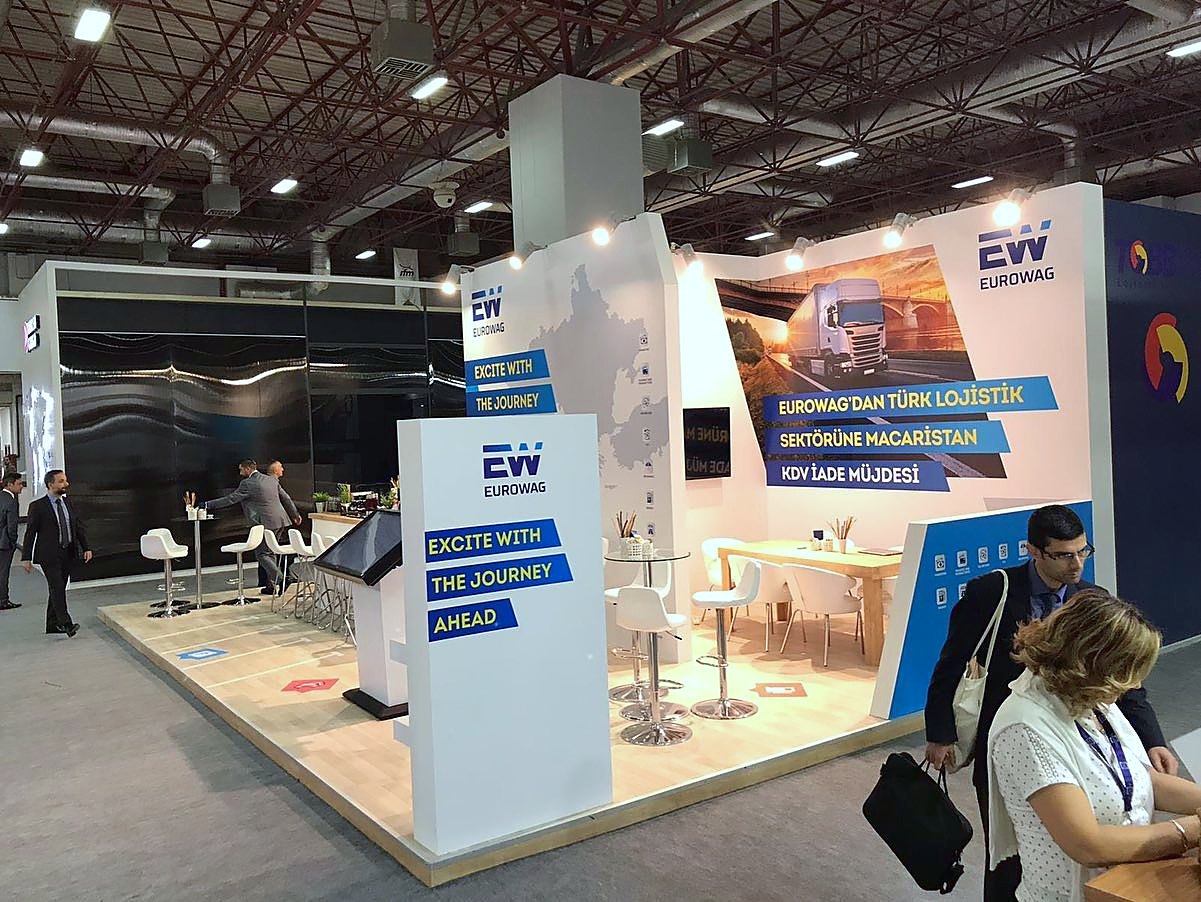 Eurowag exhibition stand at Logitrans 2019, completed view 3