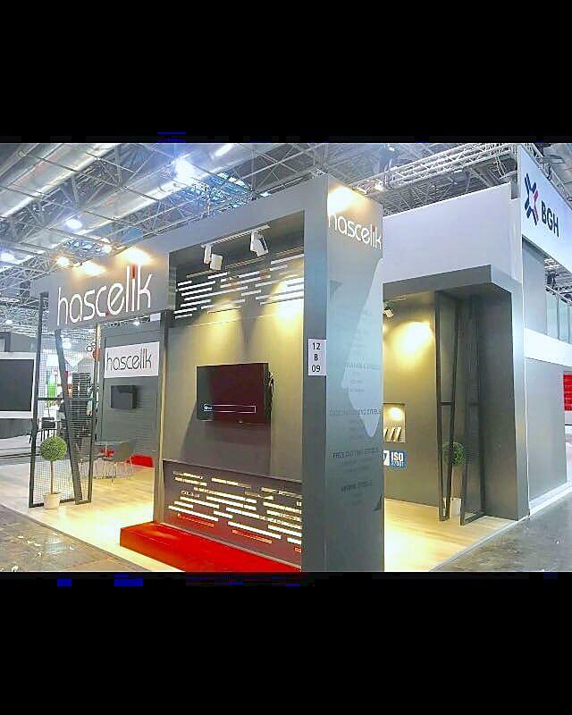 Hasçelik exhibition stand at Wire Düsseldorf 2018, completed view 2