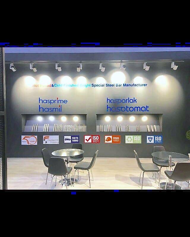 Hasçelik exhibition stand at Wire Düsseldorf 2018, completed view 3