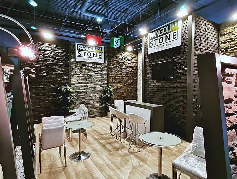 Pangolin Stone — UNICERA 2020 — tamamlanmış stand görünümü 2