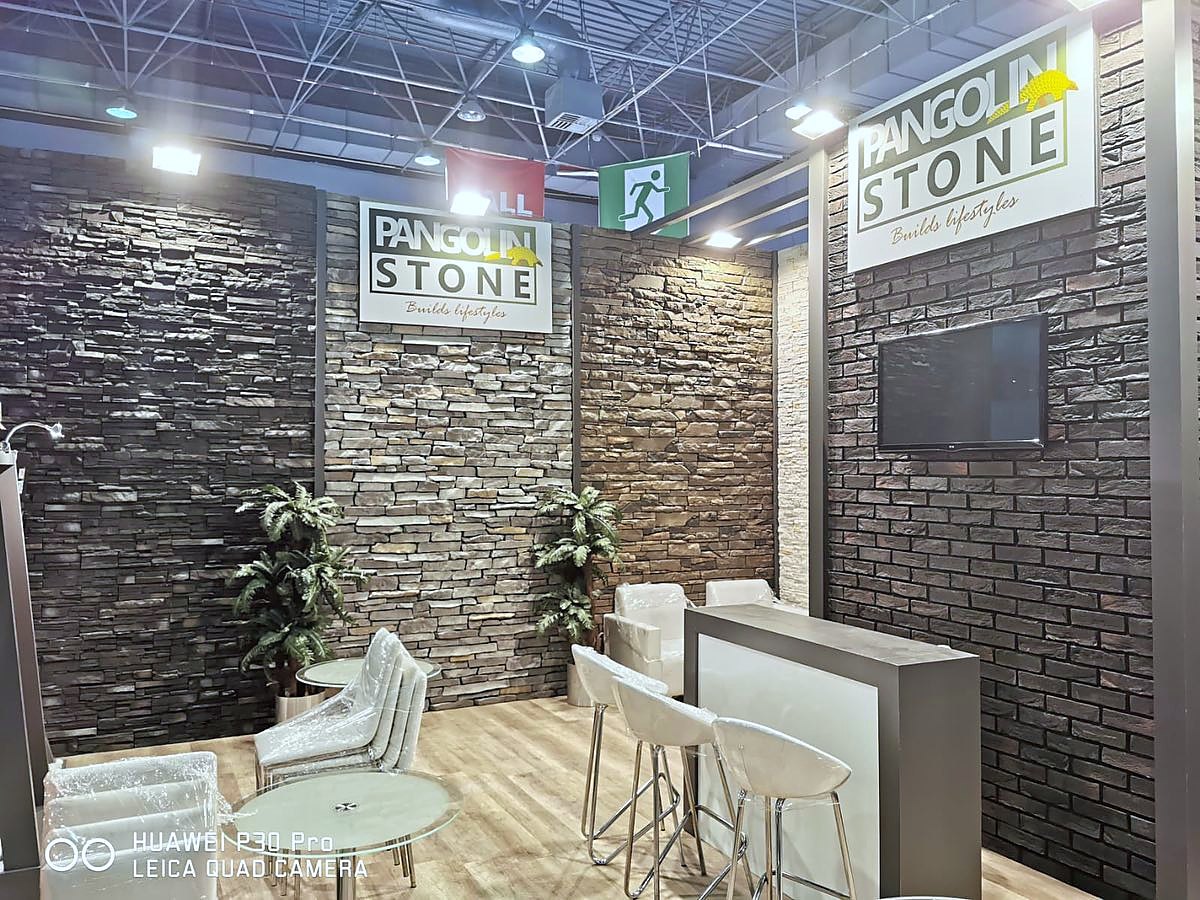Pangolin Stone — UNICERA 2020 — tamamlanmış stand görünümü 3